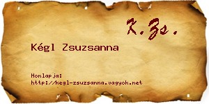 Kégl Zsuzsanna névjegykártya